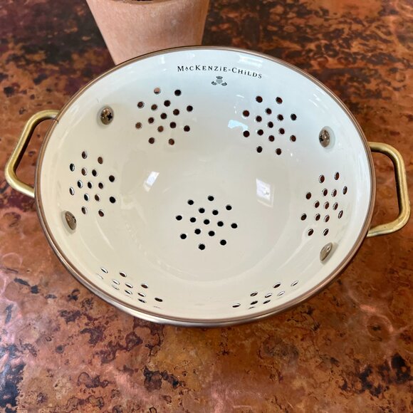 MacKenzie-Childs Courtly Check Small Colander - Picture 3 of 5